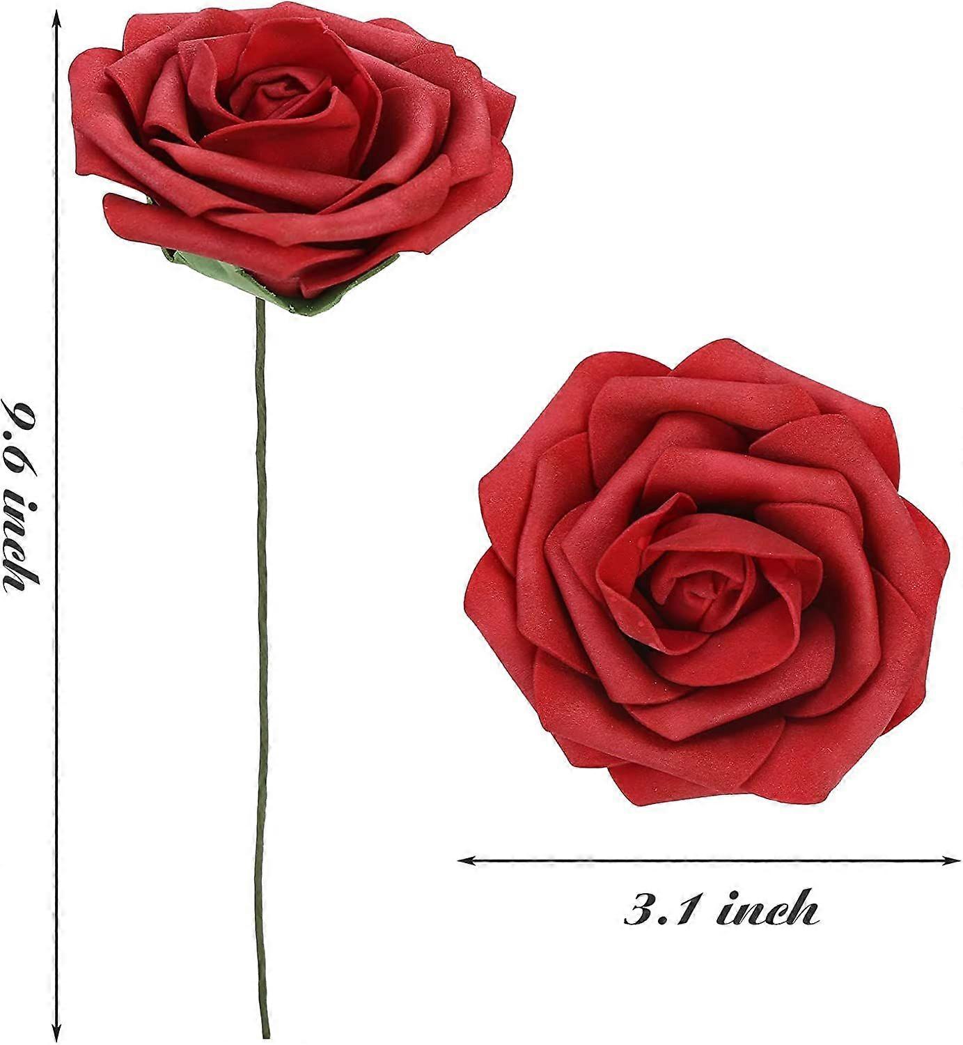 Heytea 30PCS rote Rosen knstliche Blumen, Kunstblumen geflschte Rosen rote  Rosen fr Party Zuhause Blumenarrangement, DIY Hochzeitsstrue | Fruugo DE