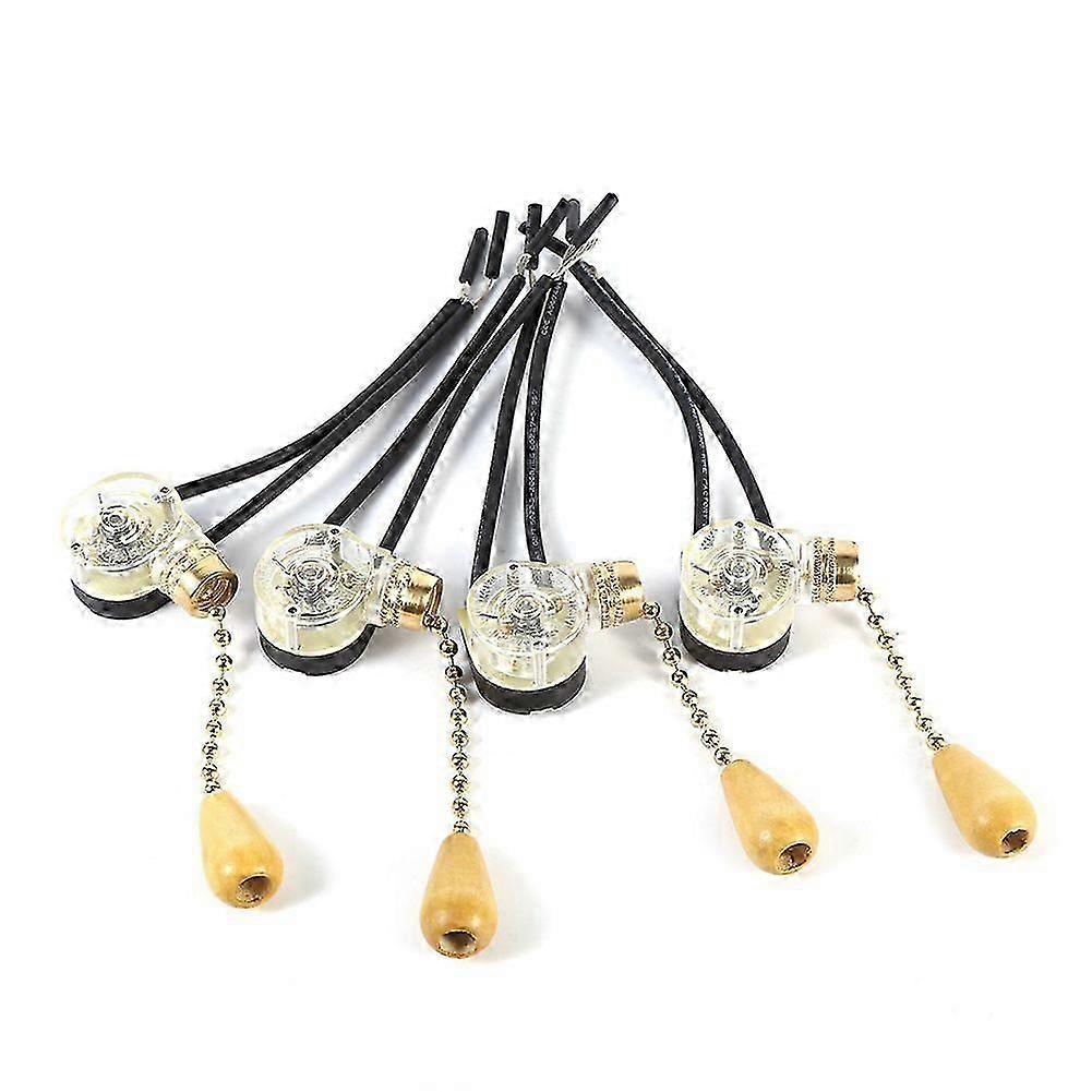 4Pcs Universal Home Ceiling Fan Lamp Wall Light Replacement Pull Chain Cord Switch 250V 125V-Good
