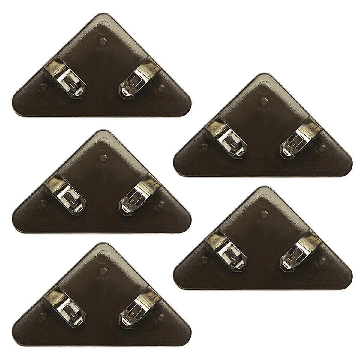 5Pcs Transparent Triangle Corner Clips Prevent Book Curling Multifunctional Document File Book Page Corner Clips Students Supplies