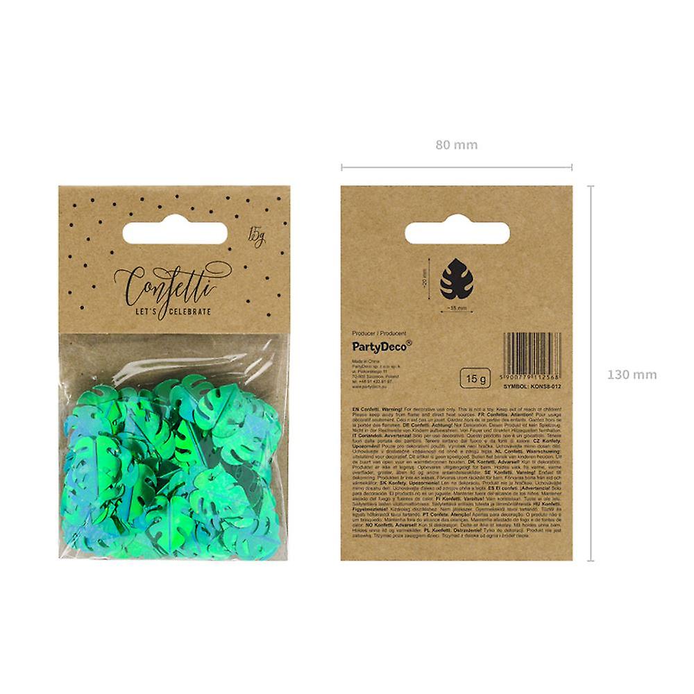 Green Leaf Table Confetti | Tropical Palm Scatters Party Table Decorations 15g