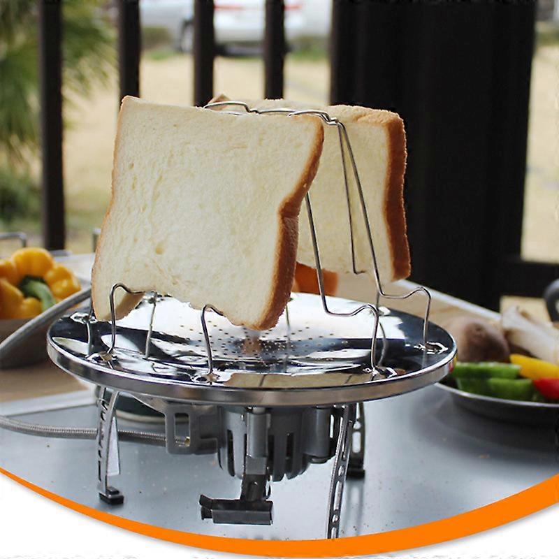 Outdoor Stainless Steel Toaster 4 Slices Camping BBQ Foldable Folding Equipment Hiking Ultralight