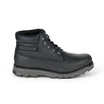 CAT Caterpillar Mens Founder Black Leather CAT Durable Chukka Work Classic Boots