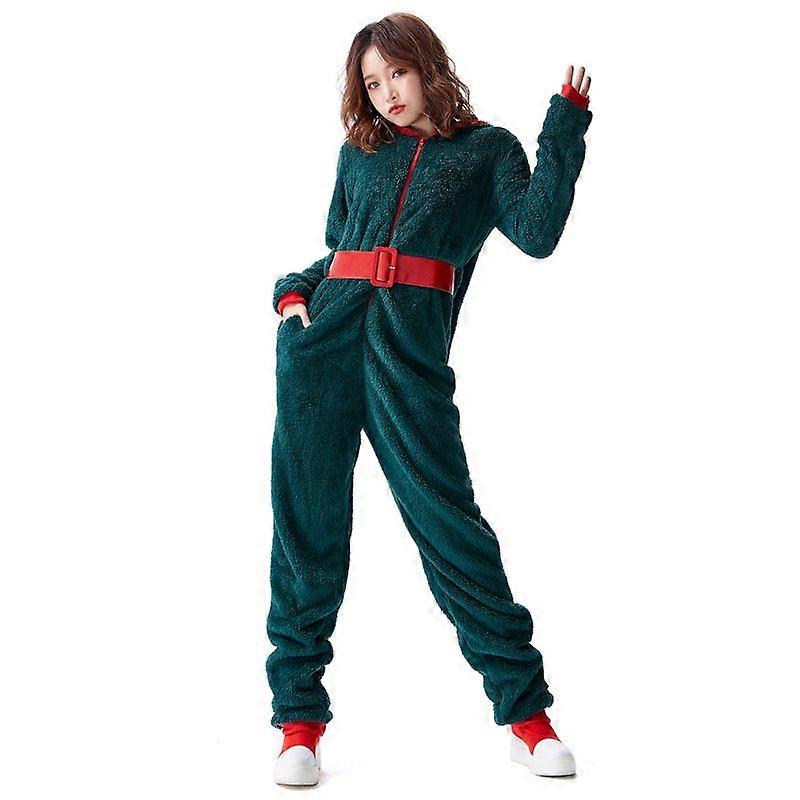 クリスマスコスチューム、コスプレ、クリスマスツリー、大人、男女兼用、カップル、同じ親子、緑、エルフ、ハロウィーンコスチューム
