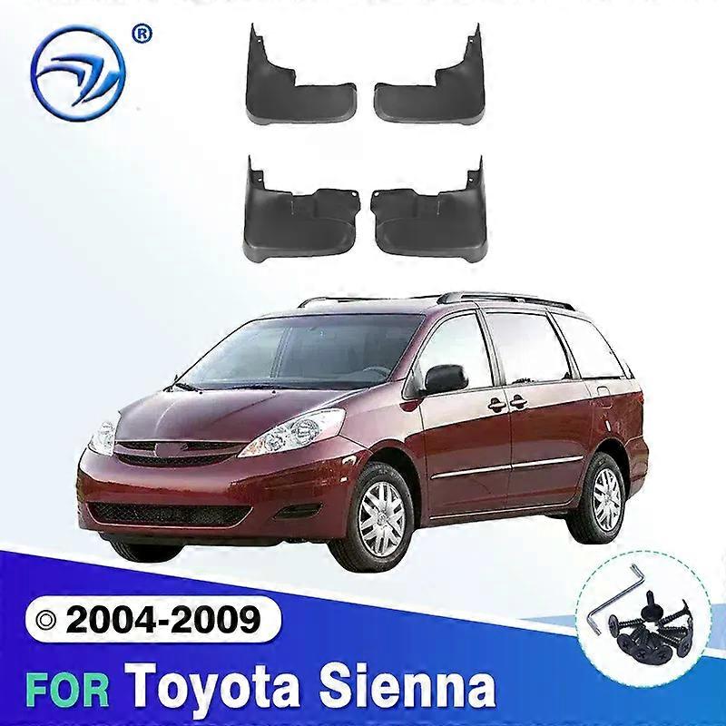 Exquisite For Toyota Sienna 2004-2009 2005 2006 2007 2008 Without Running Boards Fender Mudflaps Splash Guards  Mudguards Mud Flaps car