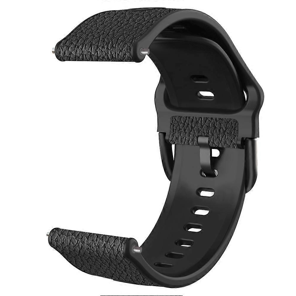 20mm Two-layer Cowhide Leather Watch Band