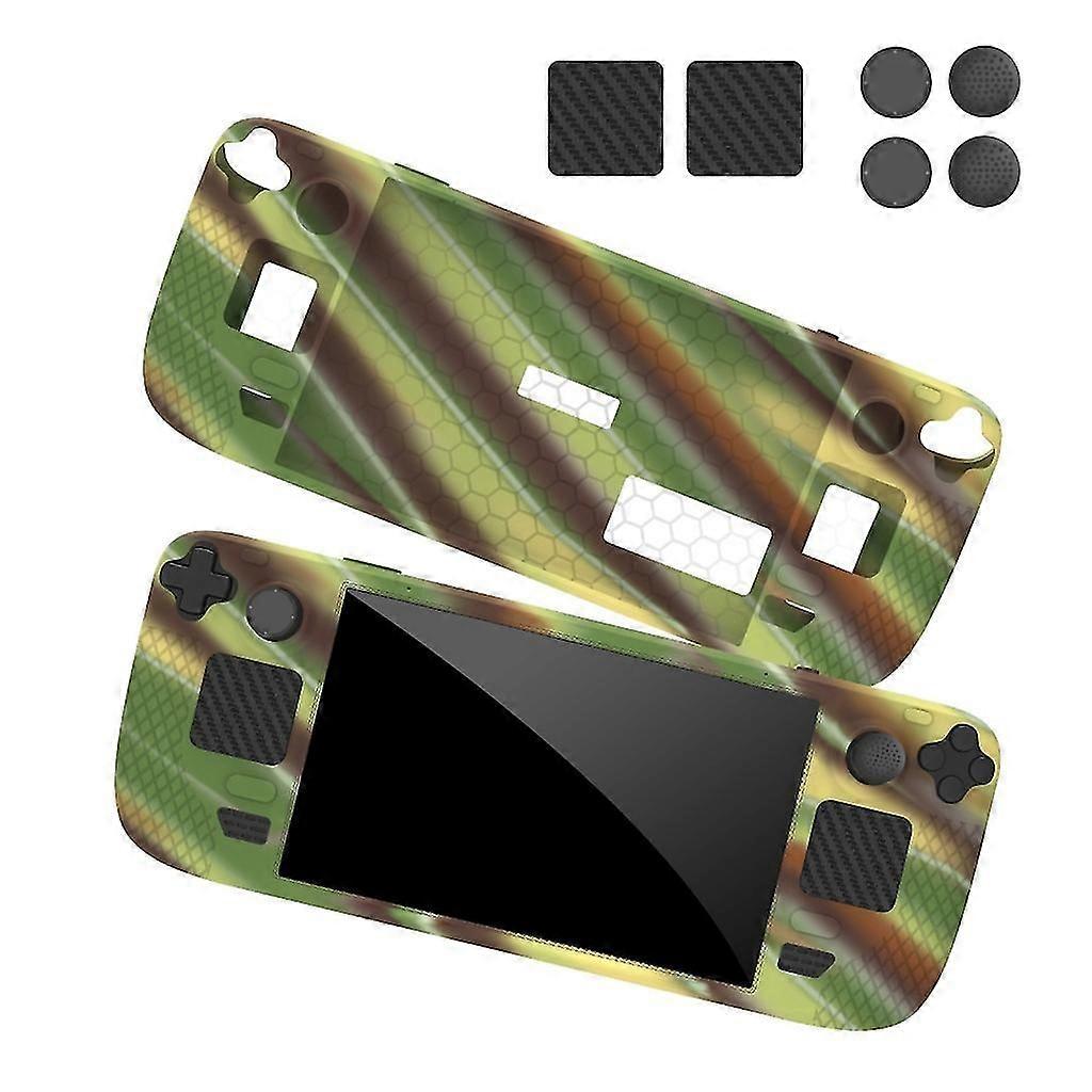 For Steam Deck Game Console Silicone For Case With 4 Joystick Caps Trackpad Stic
