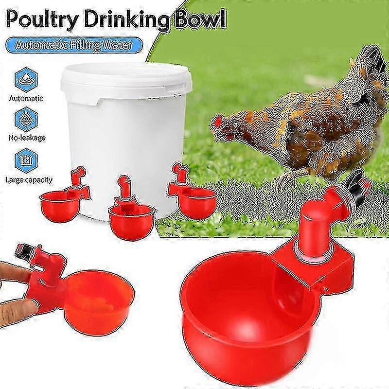 Automatic Chicken Drinker, Poultry Water Dispenser Bowl, Durable Leak-Proof Designfor Farm Coop