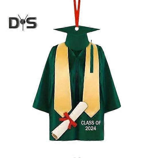 Class of 2024 Graduation Pendant Graduation Gown Shape Hanging Ornament High School College Graduation Ornament for Mantel Tree Hanging