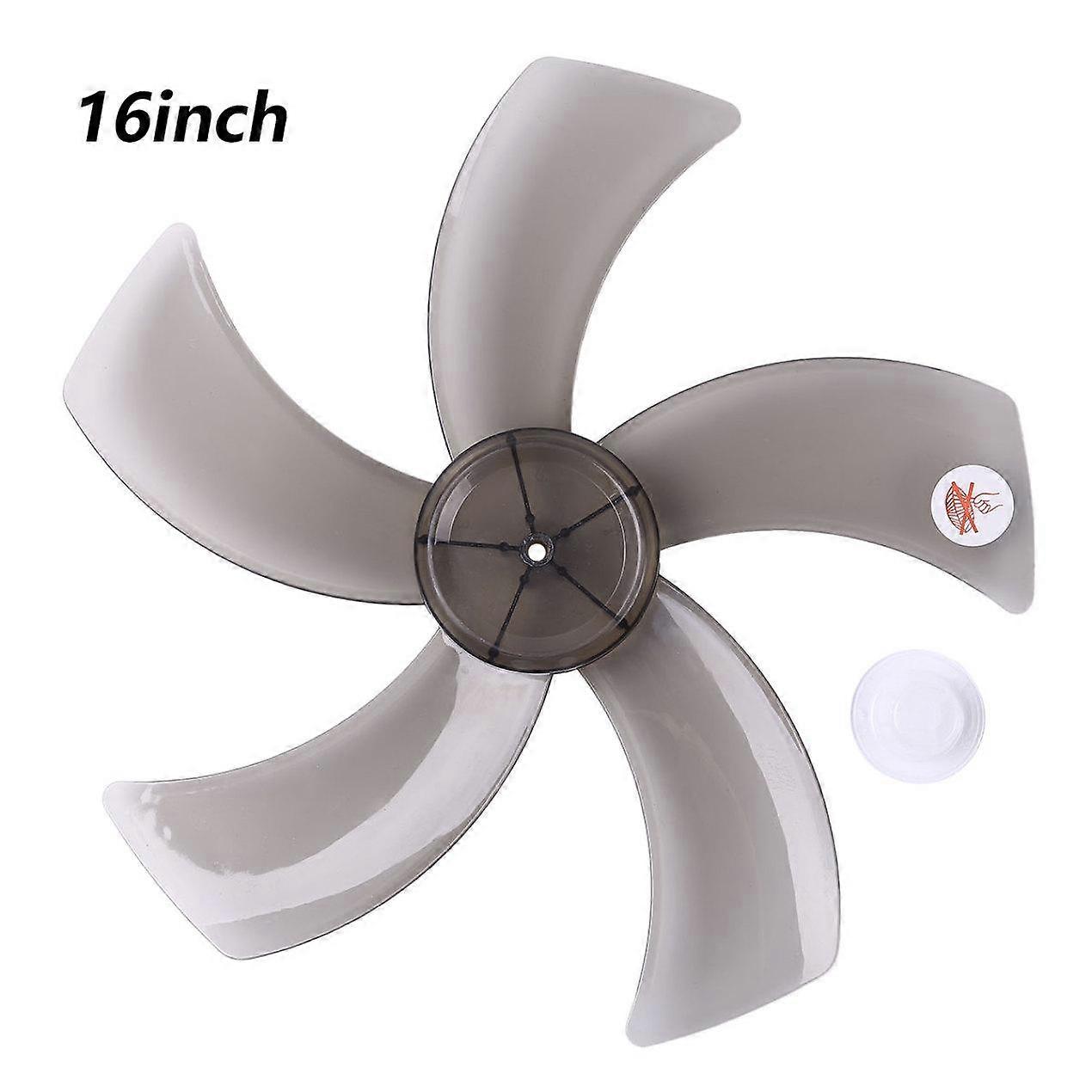 Ventilateur de table à pales en plastique noir de 16 pouces, cinq lames avec cache-écrou, pour ventilateur sur pied, accessoires généraux