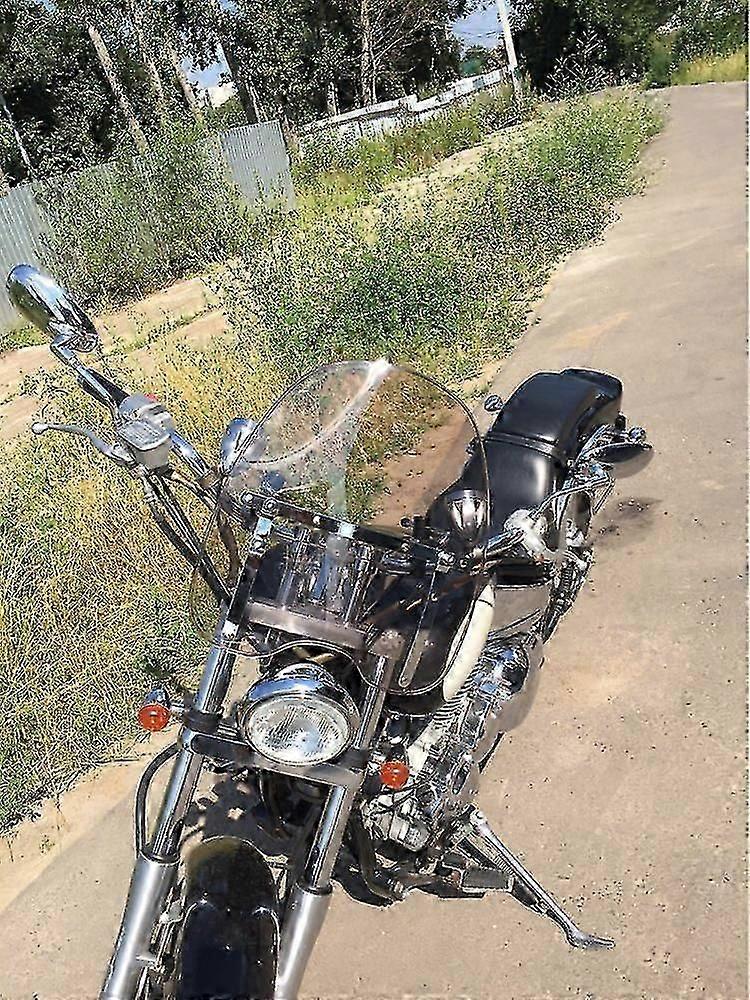 18"x16" Motorcycle Windshield Windscreen For Honda Shadow Aero Spirit 750 1100 E
