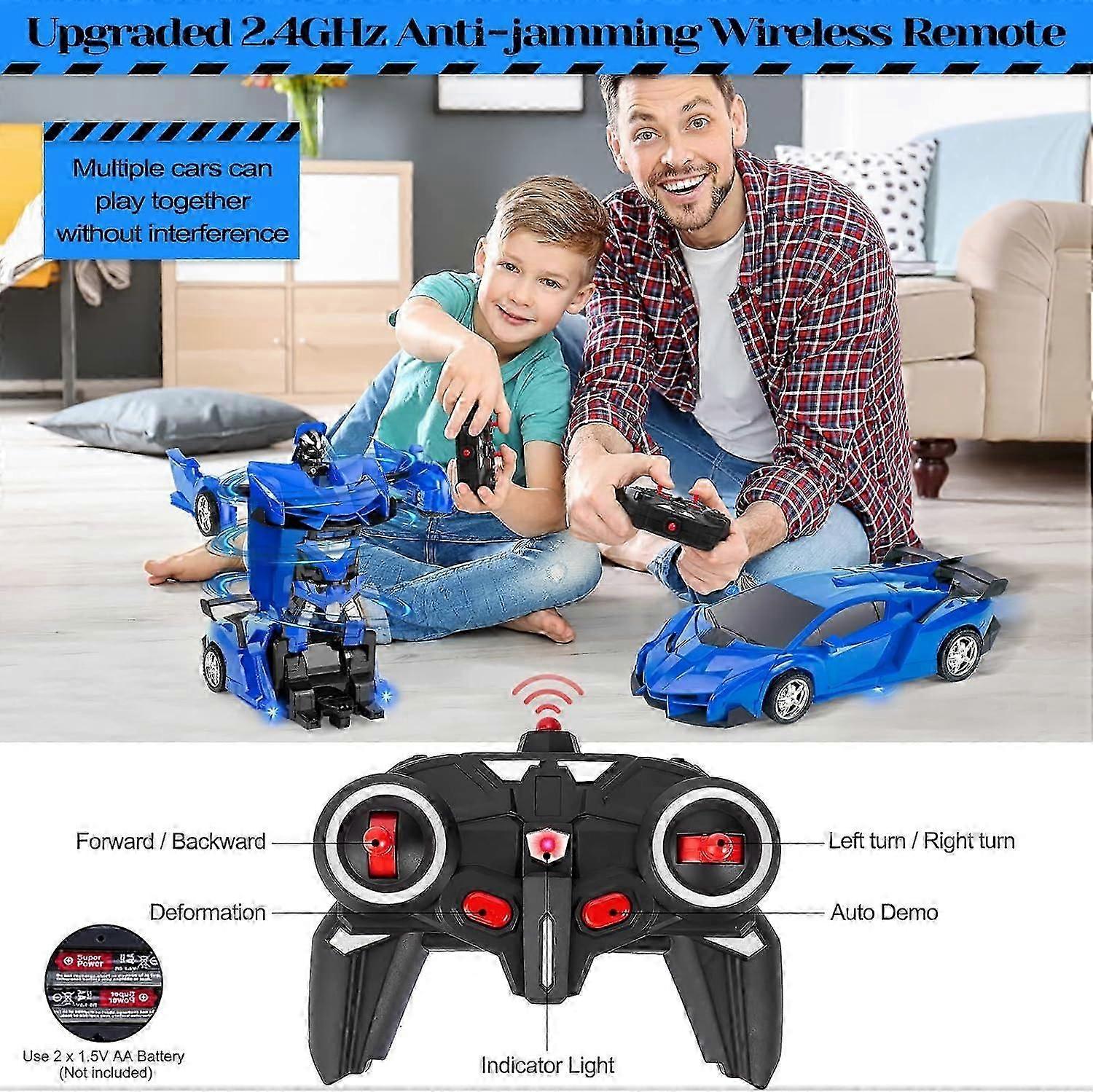 Highttoy Remote Control Cars for Kids Ages 3-12, Transforming Toy