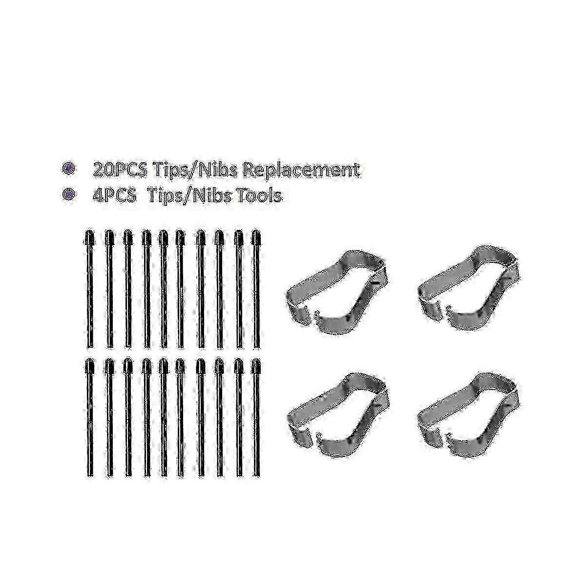 (20 Pack) Marker  Tips/nibs For Remarkable 2 Stylus  Replacement Soft Nibs/tips Black