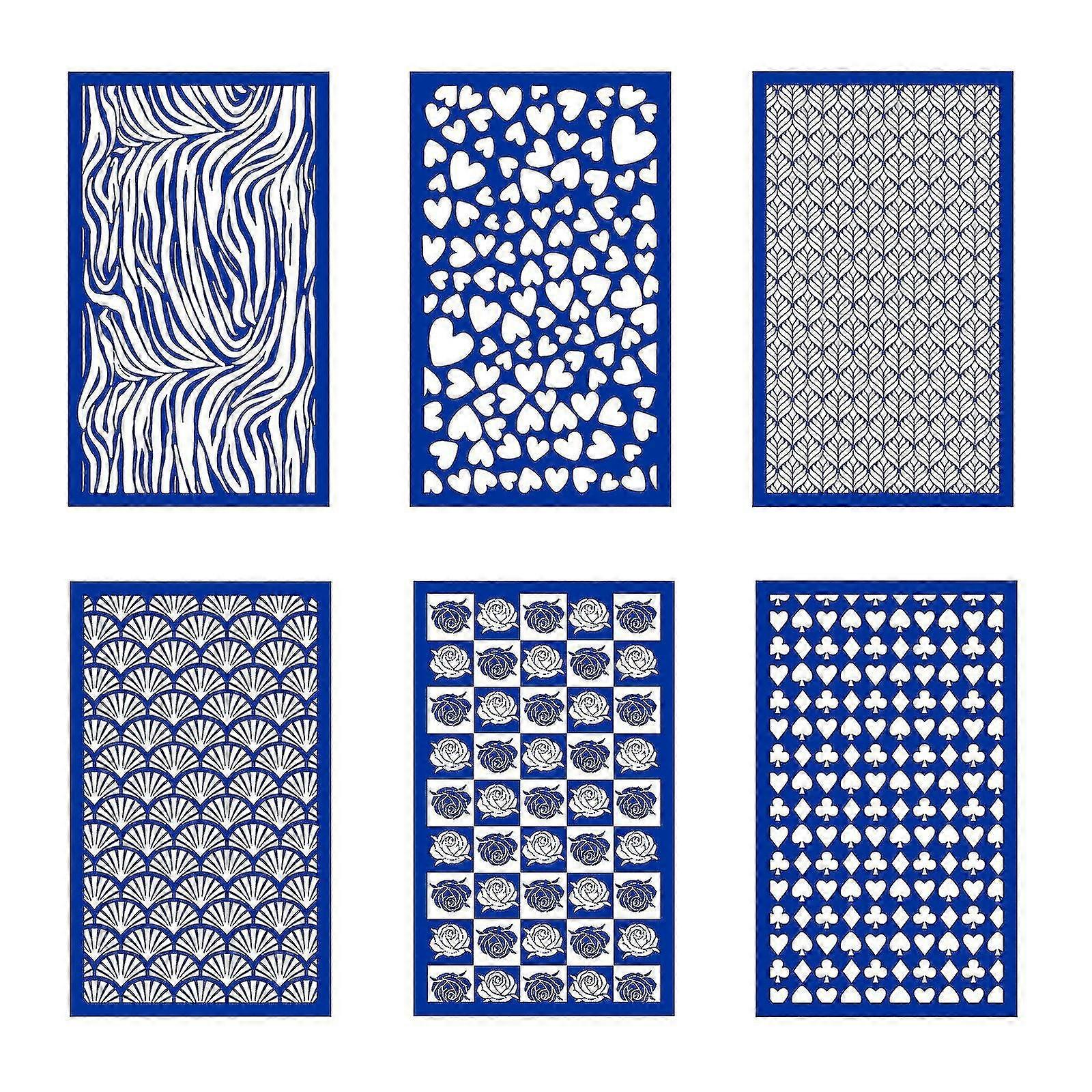 Silk Screen Stencils For Polymer Clay Reusable Silkscreen Print Kit Mesh Stencils Transfer Diy Crafts Printing Jewelry