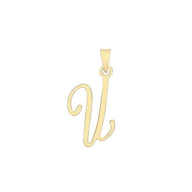 9ct Yellow Gold Script Initial Pendant PN1220/U