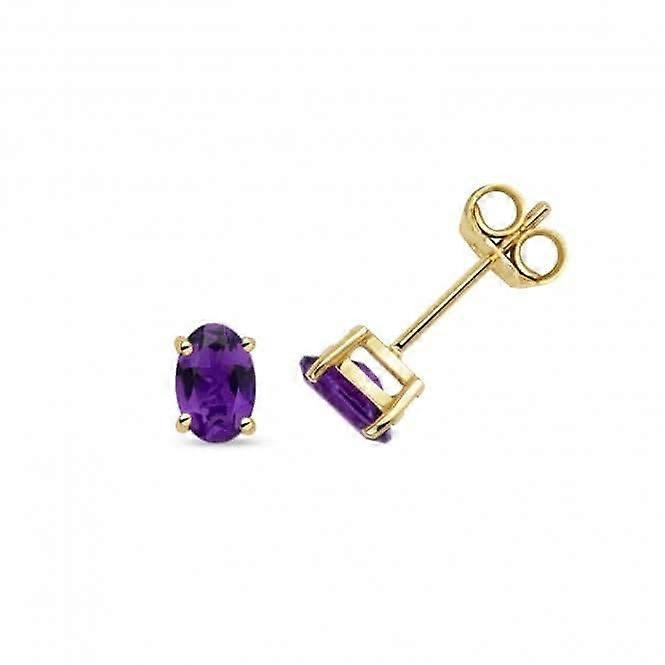 Amethyst Stud Earrings ED242A