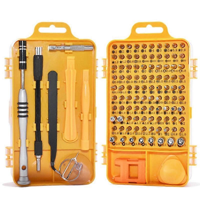 110 in 1 Watch Mobile Phone Disassembly Maintenance Tool Multi-function Chrome Vanadium Steel Screwdriver Set