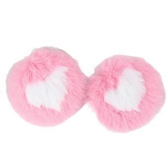 Women Nipple Cover Plush Heart Pasties Lingerie Reusable Chest Stickers Breast Cover Adhesive Bra Intimates Accessories  Red