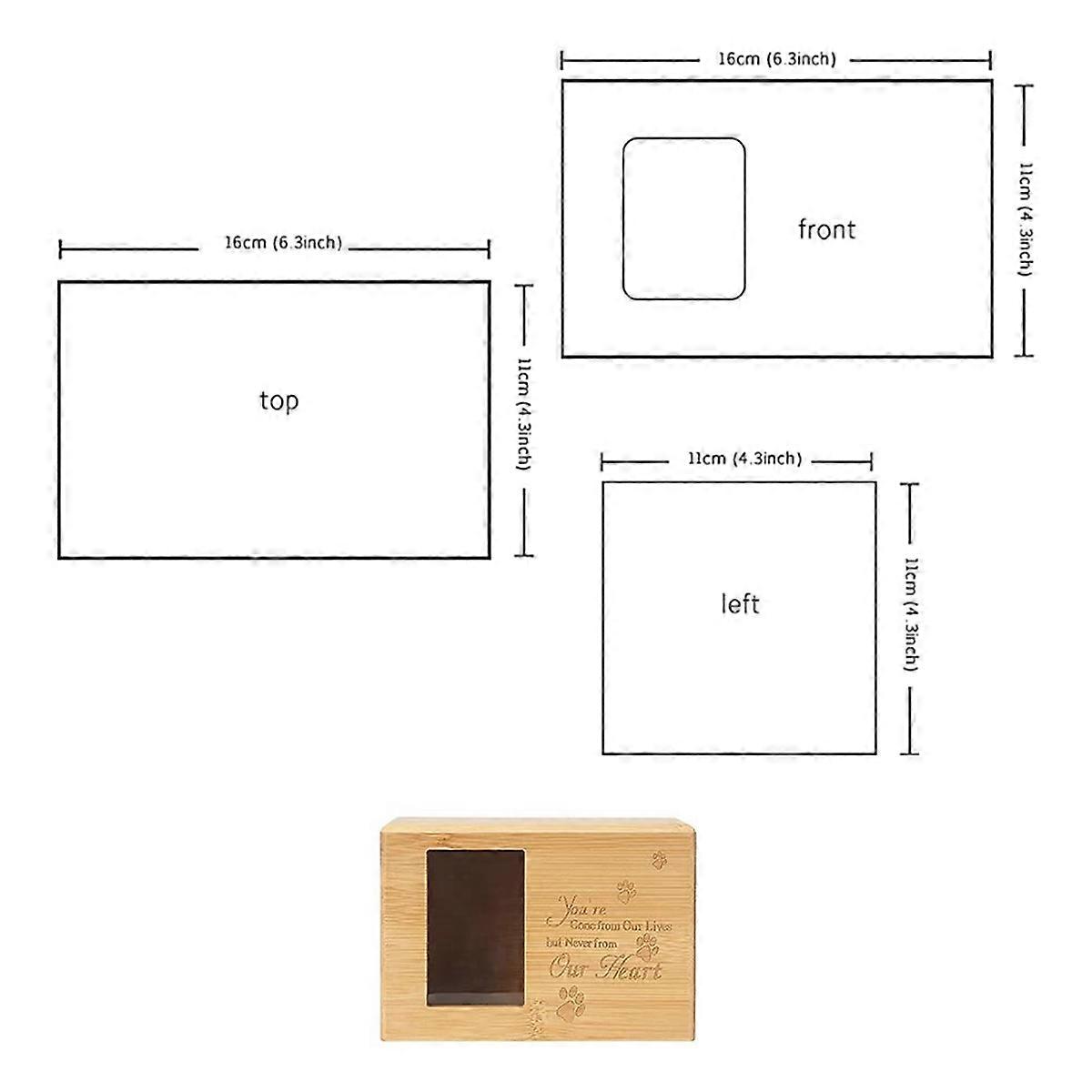 Pet Memory Urn for Ashes, Pet Cremation Urn with Picture Frame