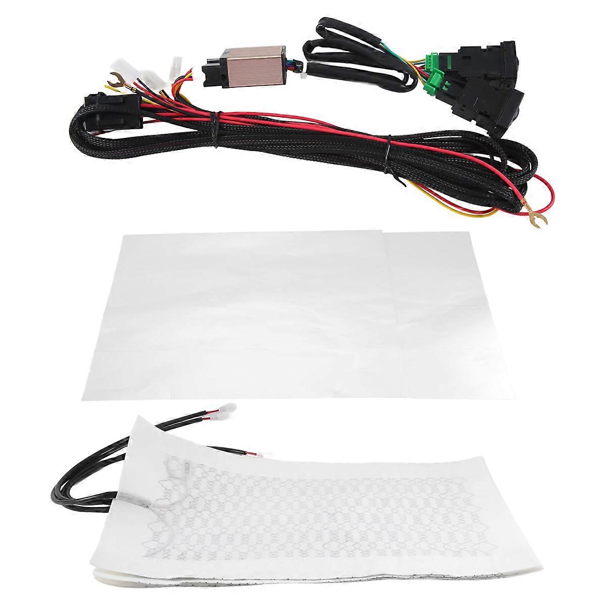 4PCS Car Seat Heater 12V Heated Seat Heating Pads with 2 Dial 5 Level Switch for Prado