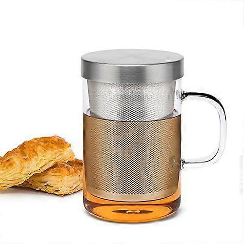 High Quality Borosilicate Glass Tea Mug with Infuser Filter