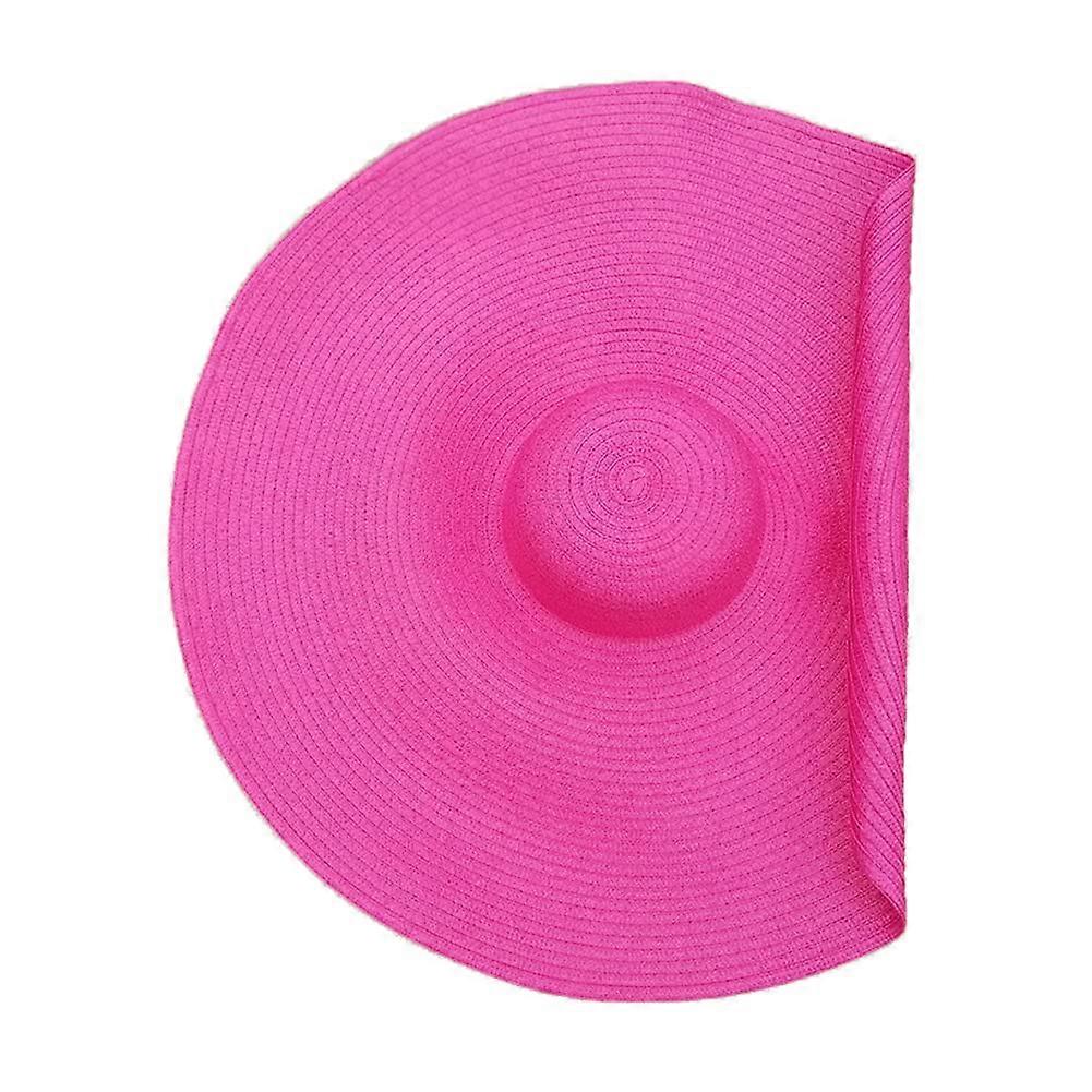 Large -long beach for women Sun hats foldable large wide -edged hats packaged roll hat summer summer UV protected hat