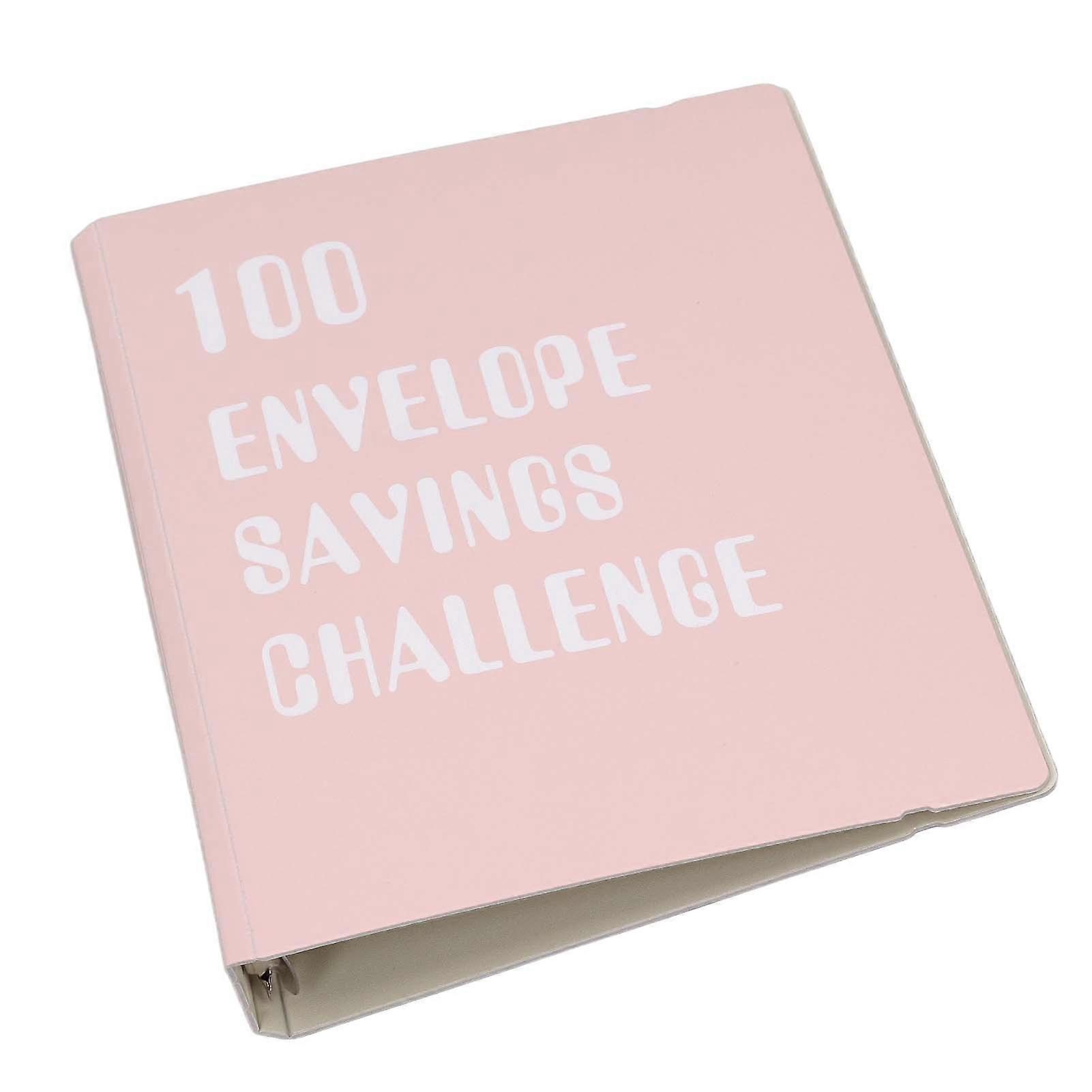 100 Envelopes Money Saving Challenge Binder Reusable A5 Budget Binder 25 Sheets Transparent Savings Challenge Budget Book for Money Management Roseat