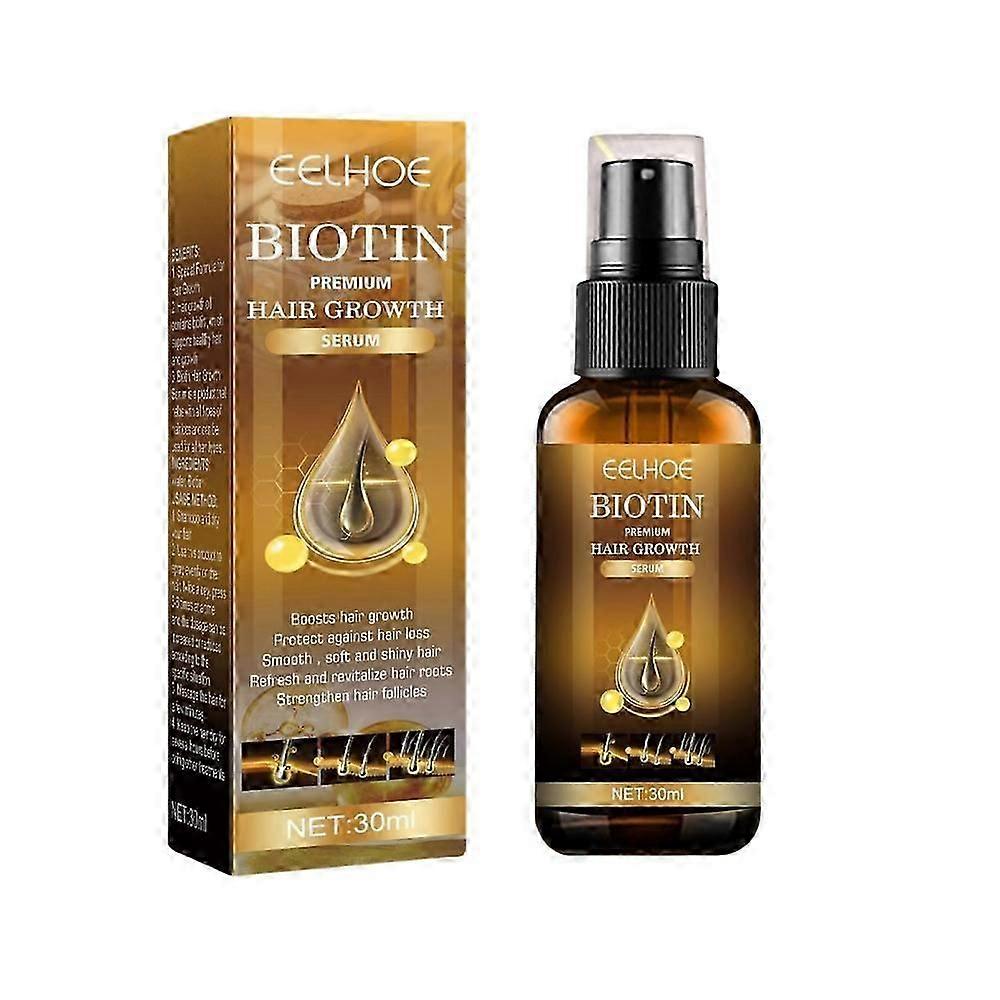 Spray de crescimento capilar com biotina, anti-queda, sérum de tratamento para couro cabeludo com rápido crescimento