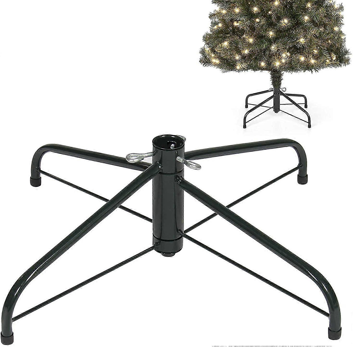Christmas tree stand folding replacement artificial for 3 Ft to 6 Ft trees fits 0.5-1.25 Inch pole 17.7 Inches