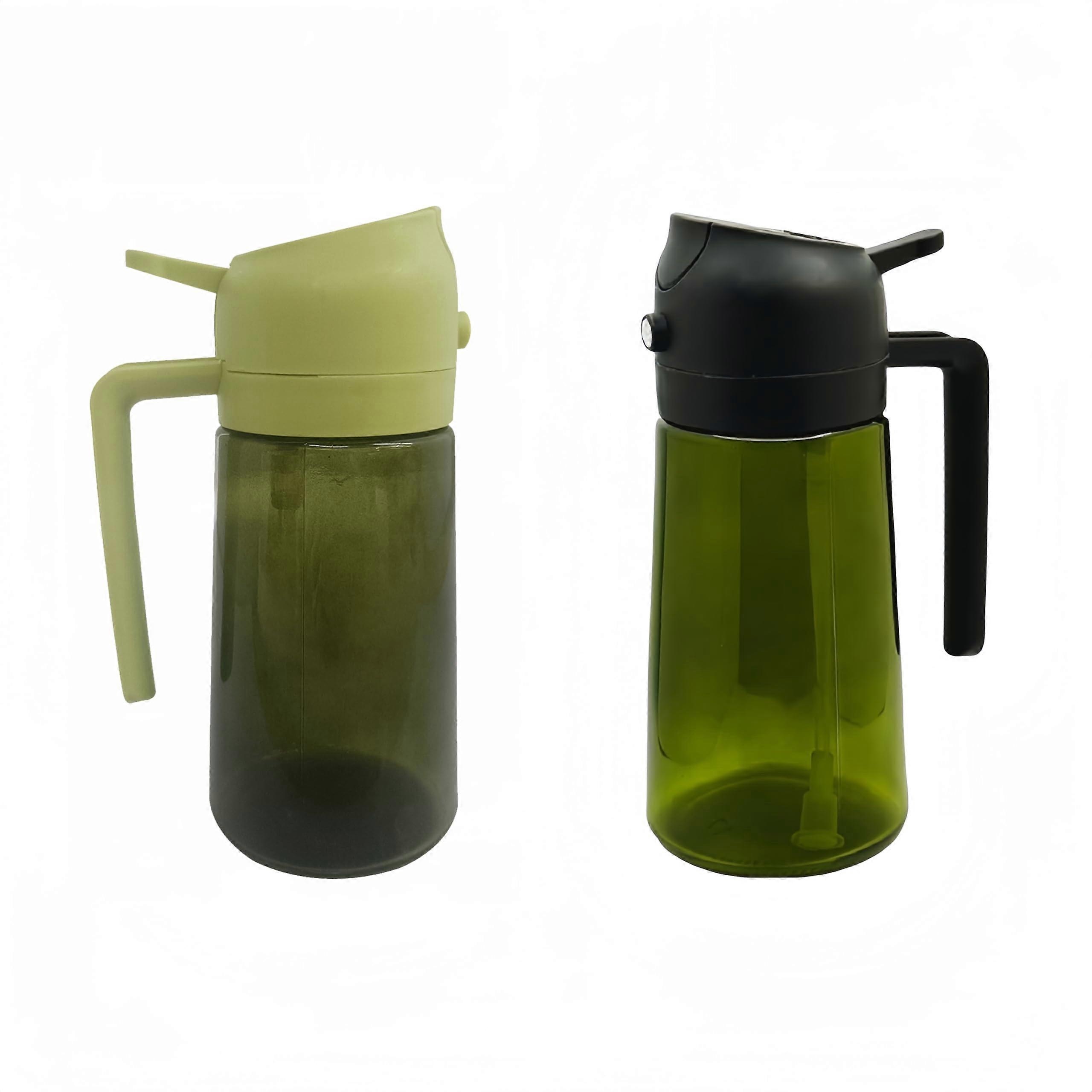 2 in 1 Oil Dispenser and Sprayer, 16oz/470ml Light Blocking Cooking Oil Bottle, 2 Pack Kitchen Gadgets