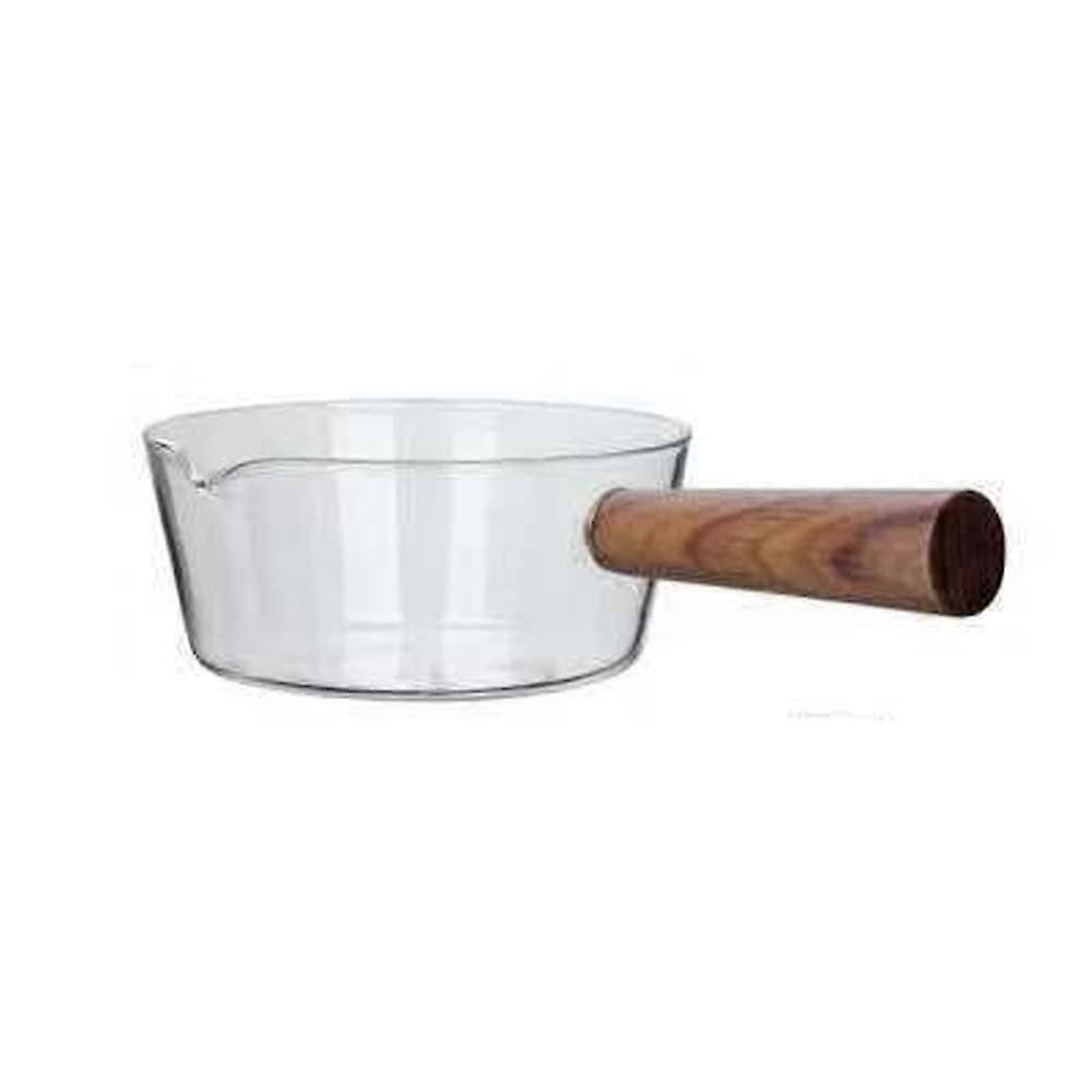 Nonstick Saucepan, Small Cooking Pot With Stay Wood Handle, Heat-Resistant Mini Simmer Pot For Pasta Noodle, Soup, Milk, Food(600ml)