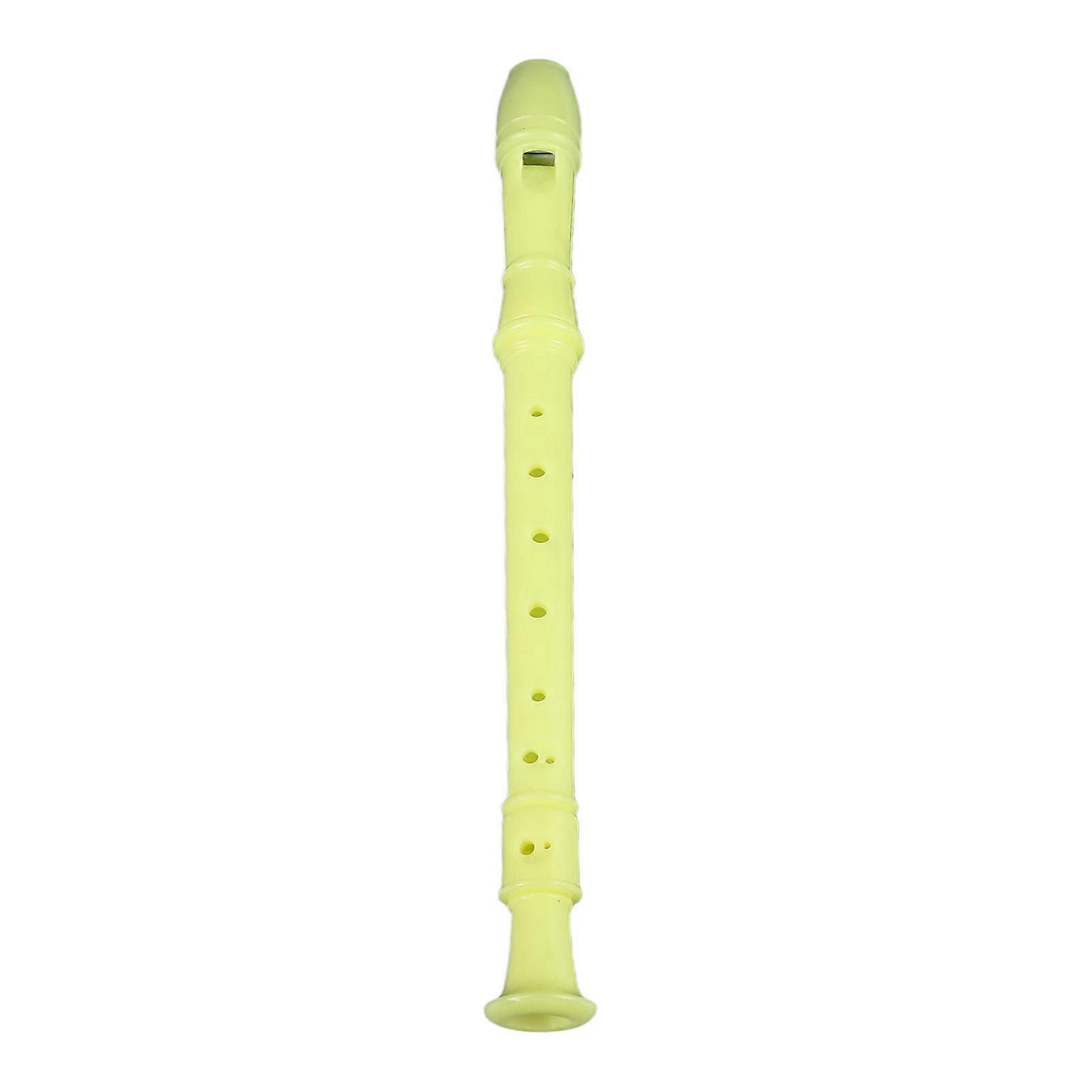 8 ثقب مسجل خفيف الوزن محمول Descant Flauta Recorder ABS Clarinet للطلاب الأطفال الأصفر