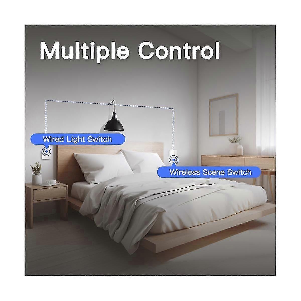 Tuya Smart ZigBee Self Power Scene Switch No Battery No Wiring Kinetic Energy Control for Automatio