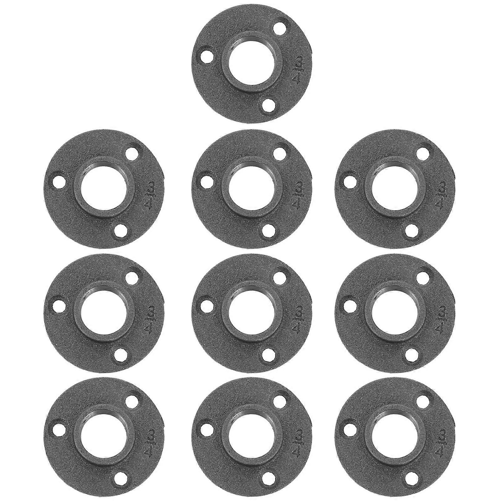 10pcs Floor Flange Fixed Base Malleable Decorative Cast Iron Pipes Fittings