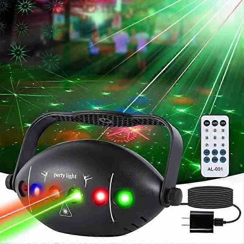 Stage Party Lights Sound Activated Disco Ball Light Carnival Lights with Remote Control 3 LED Backlight Strobe Flash Mode Projector Lighting