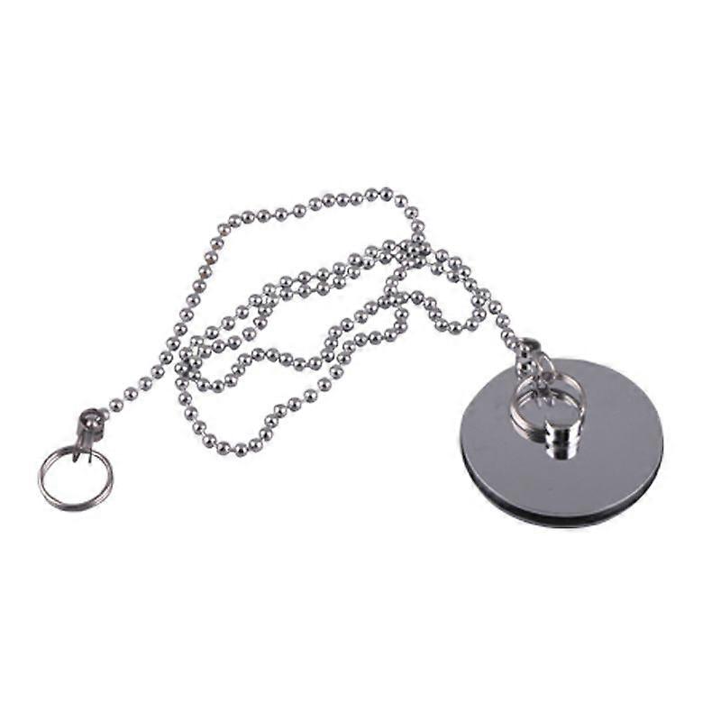 45mm/1-3/4 InchSilver 2pcs Bath Sink Stopper Chrome Metal Tub Sink Stopper Drain Plug Accessories for Home Hotel Bathroom