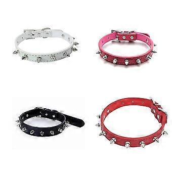 Studded Cat Collar Set - Adjustable Pet Collars - 4 Pieces