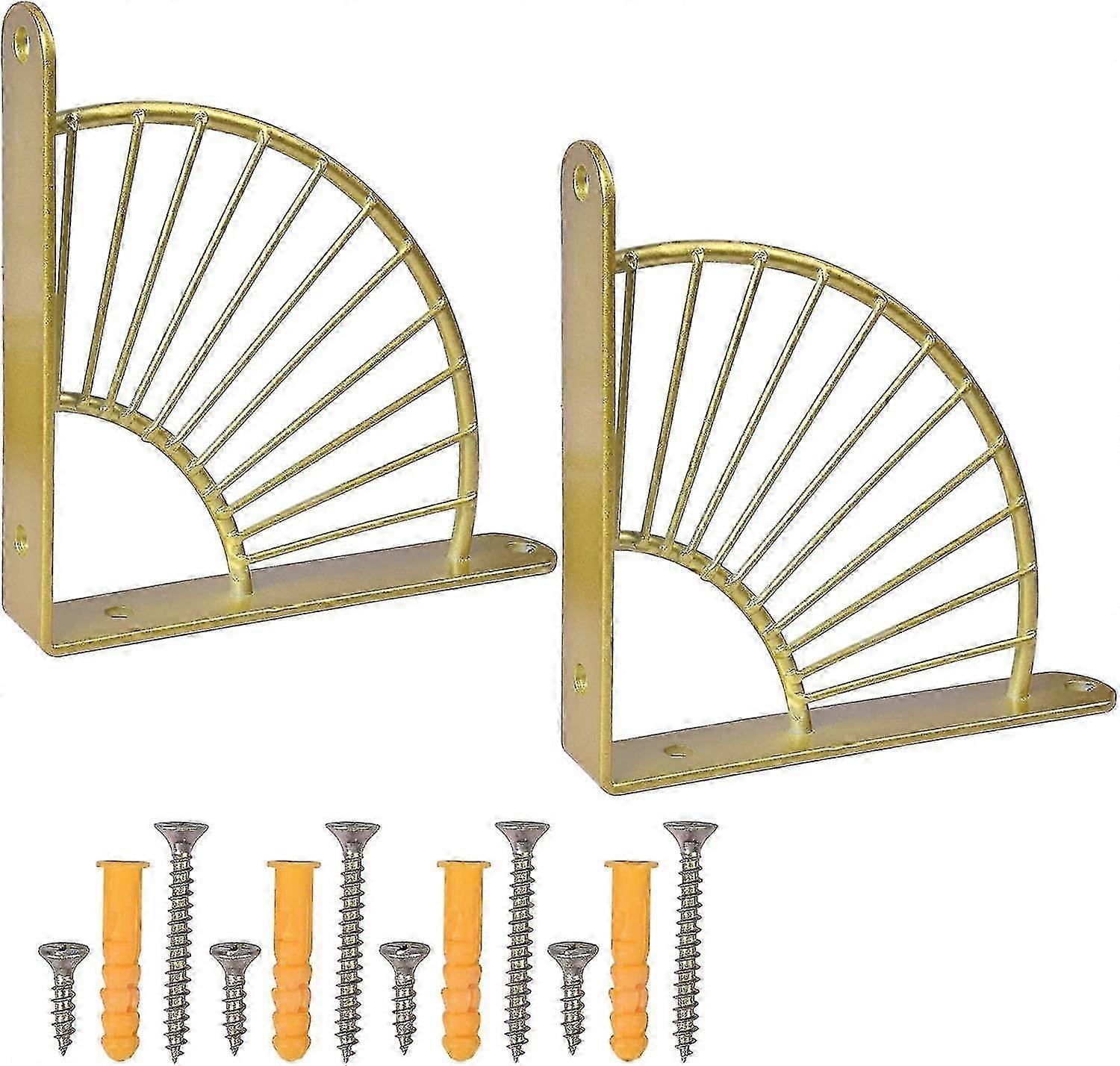Wall Bracket Bracket,wall Bracket Shelf Brackets Wall Shelf Bracket Triangle Wall Shelf Bracket(gold),2pcs