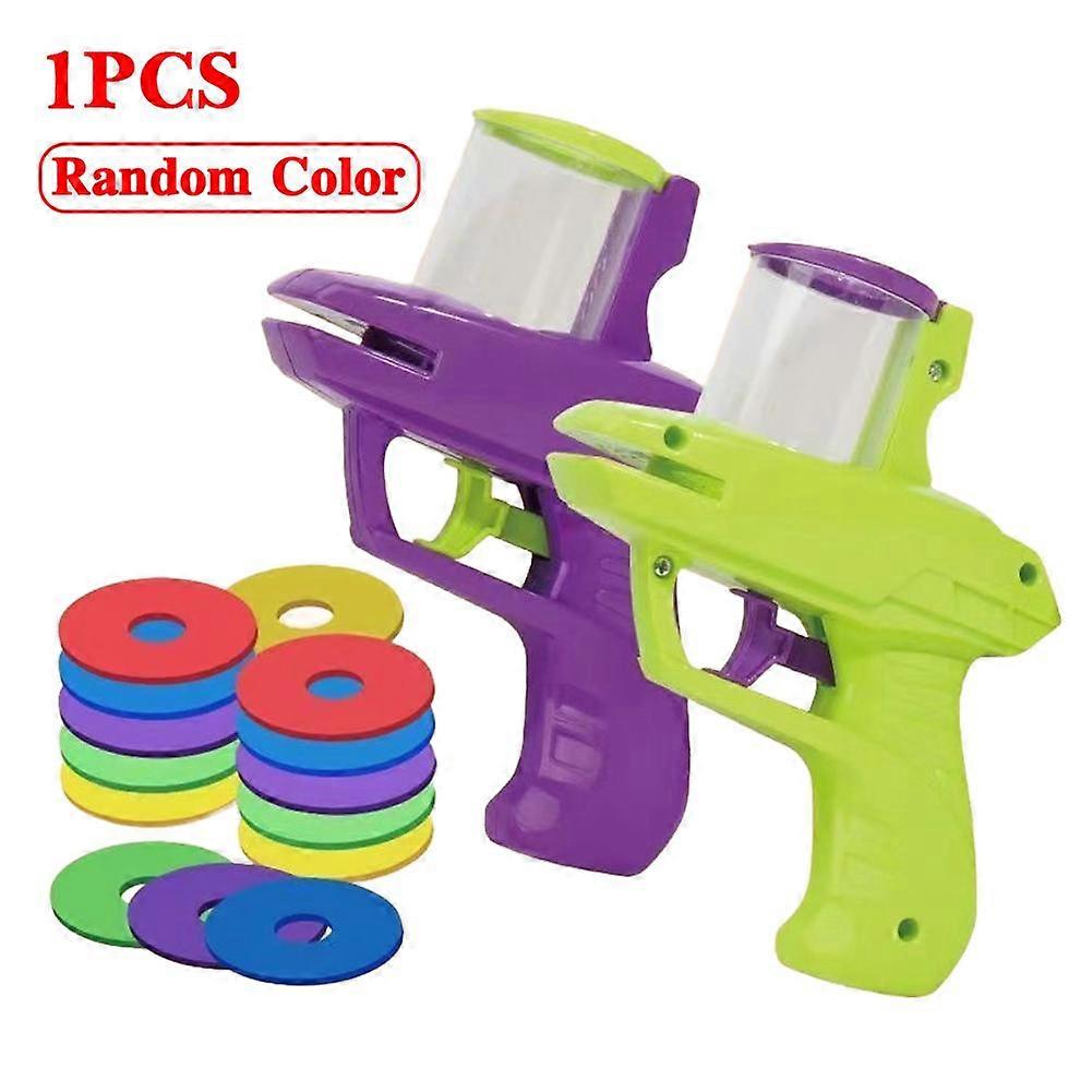 1X Foam Disc Launcher Flying Disc Handheld Shooter Indoor Shooting Game