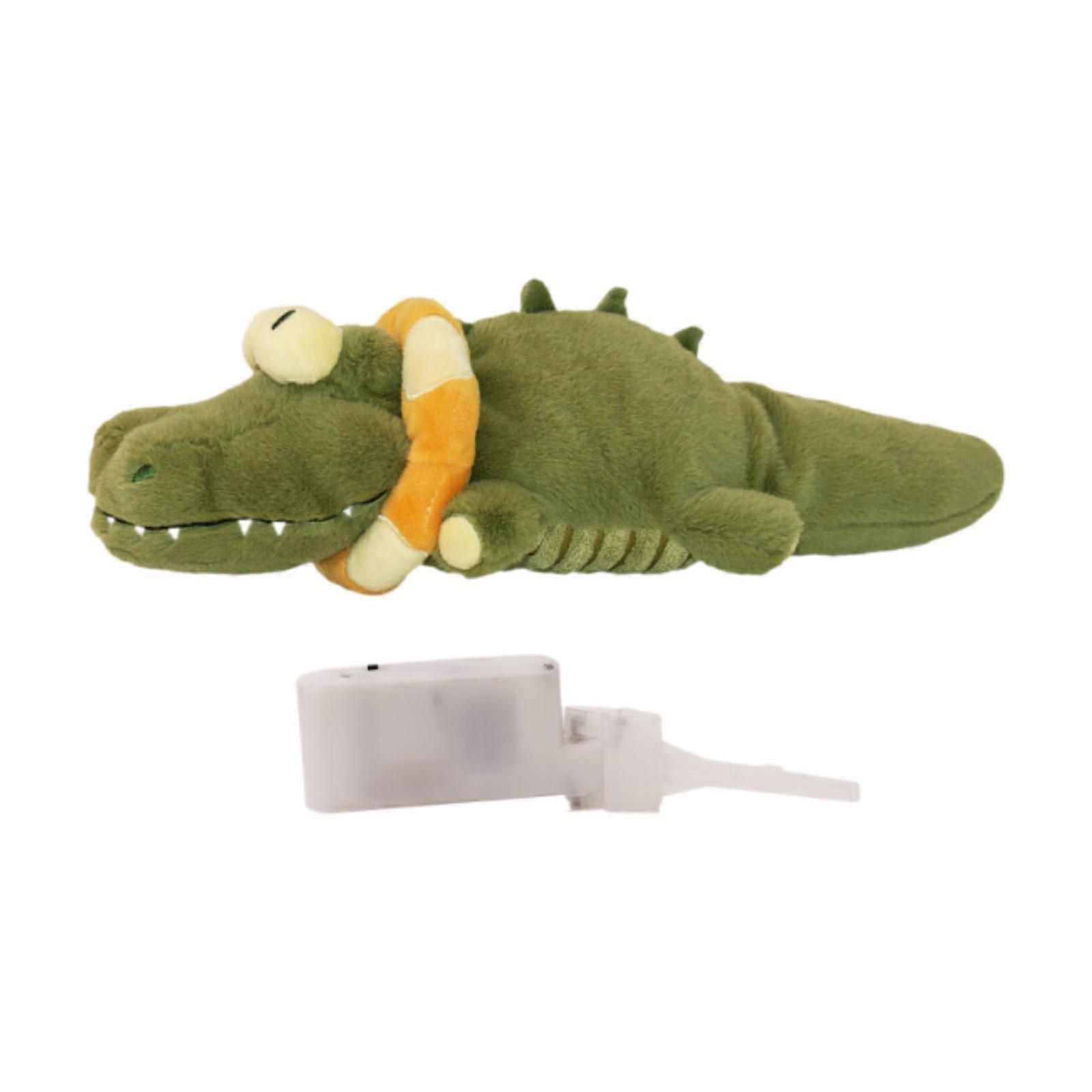 Crocodile Pet Plush Toy Small Large Dogs Tail Wagging Interactive Dog Toy