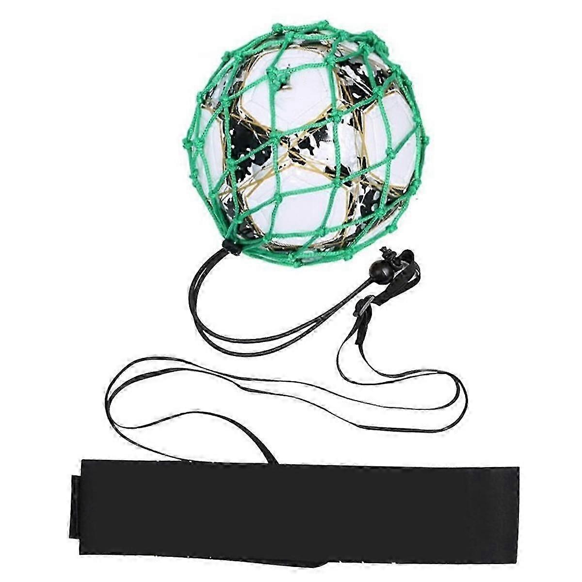 Green Portable Ball Bag, Football Ball Net Bag, Bold Encryption + Belt