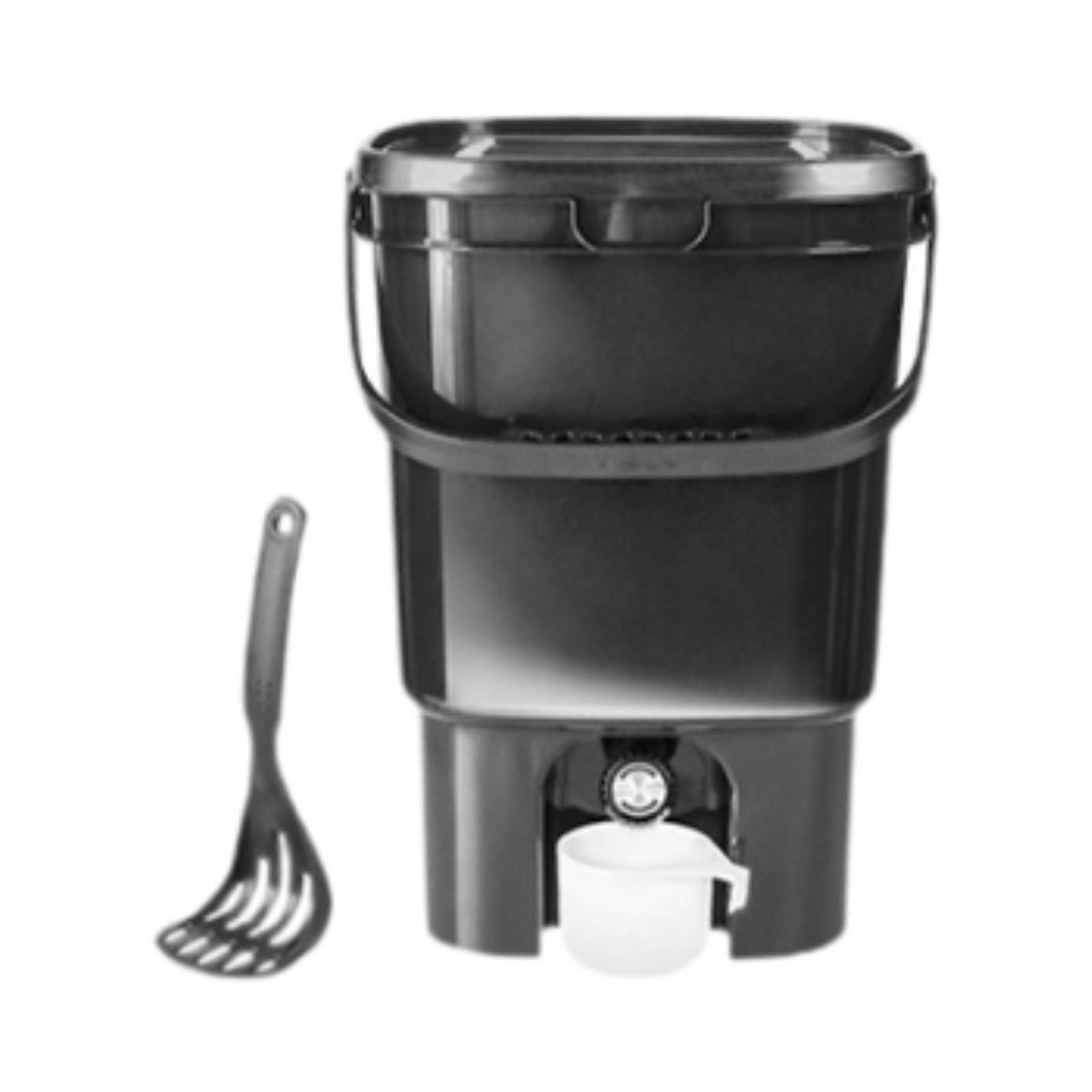 Kompost Kovası Gıda Atıkları Kompost Kutusu 21L Taşınabilir Pratik Mühürlü Kompostlama