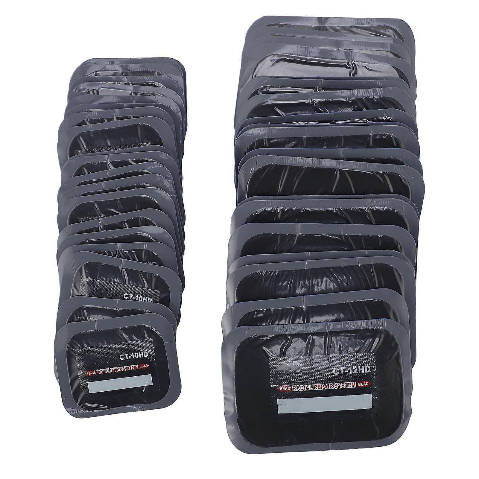 40Pcs Tire Patch Dual Sizes Rubber Thickened Strong Adhesive Strong Air Tightness Tire Tube Repair Patch for Motorcycle Cycle Car
