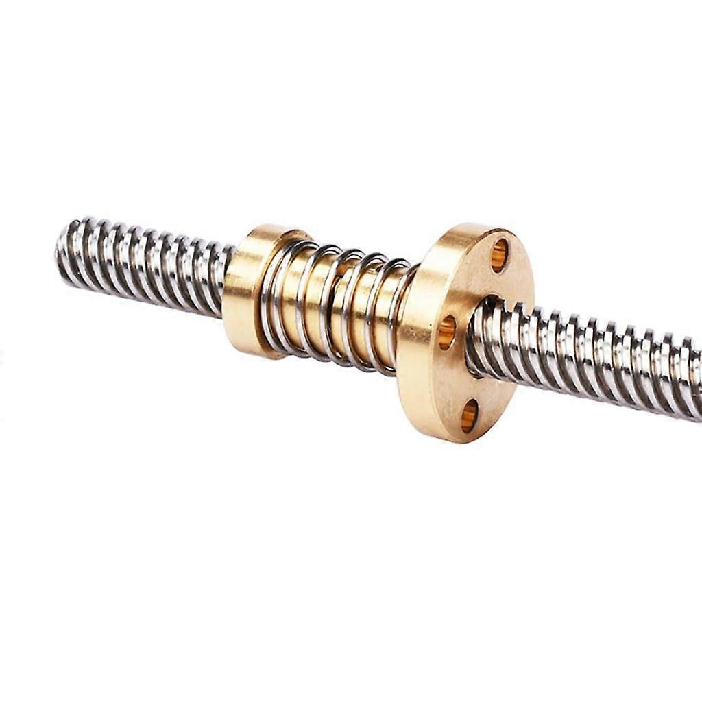T8 Lead Screw 4mm Lead with Anti-Backlash Nut, 2mm Pitch, 8mm OD, 500mm Length for 3D Printers
