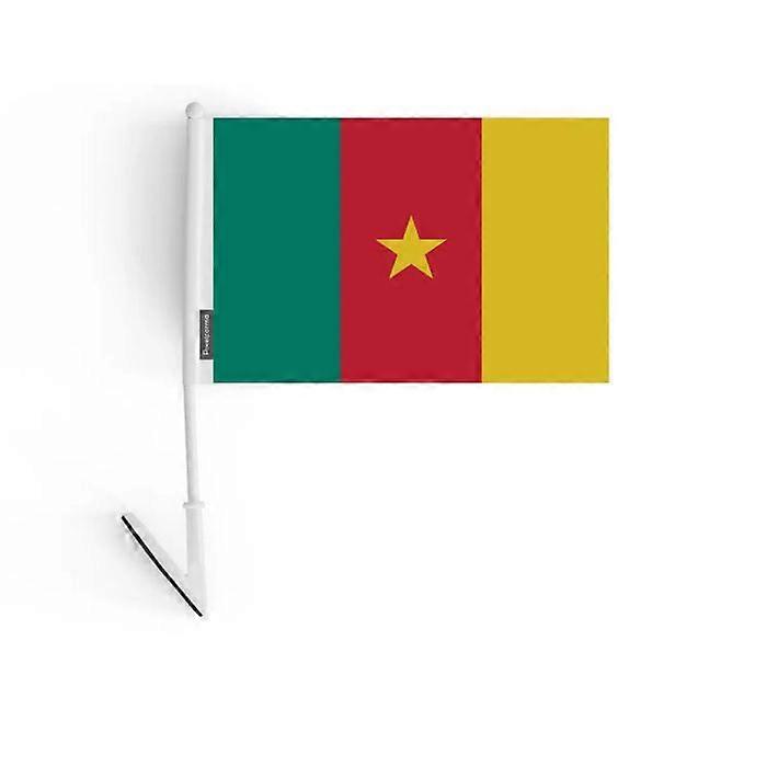 Adhesive flag - Cameroon - 14 x 21 cm - 5 pieces - Polyester - Lightweight - Double-sided