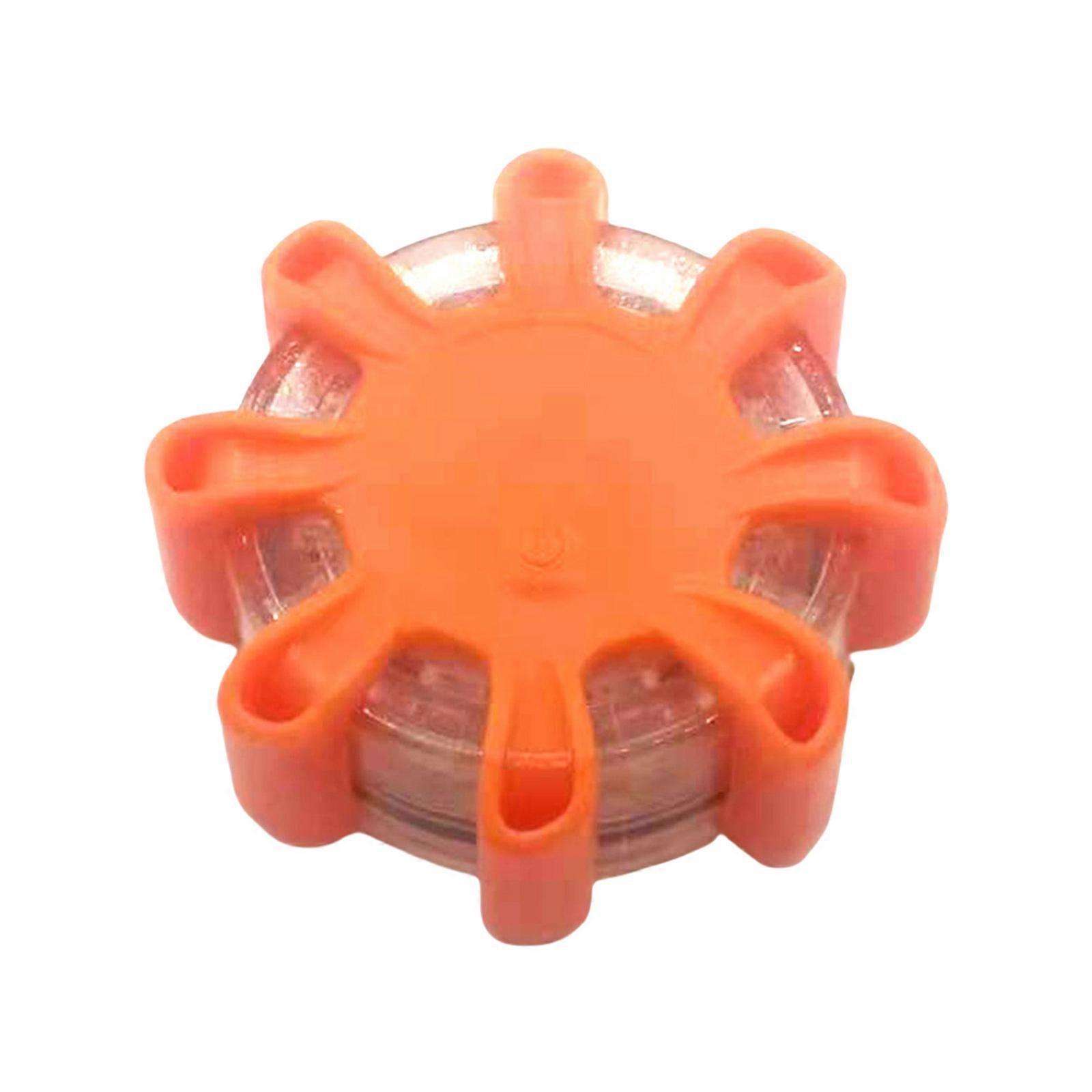 Car Emergencies Beacon Lights with 9 Blinking Pattern Roadside Assistance LED Flares Auto Safety Flashing Lights 8led orange