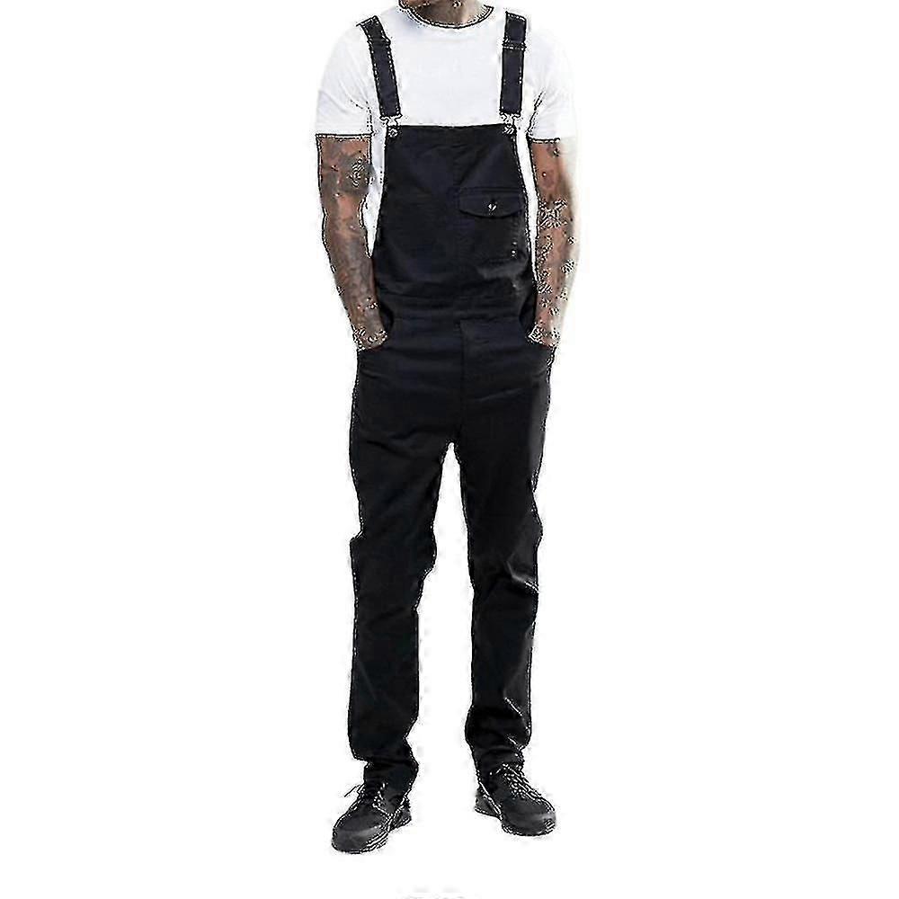 Män Denim Dungarees Overalls Jeans Byxor