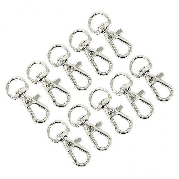 7- 10pcs Swivel Snap Hooks Silver