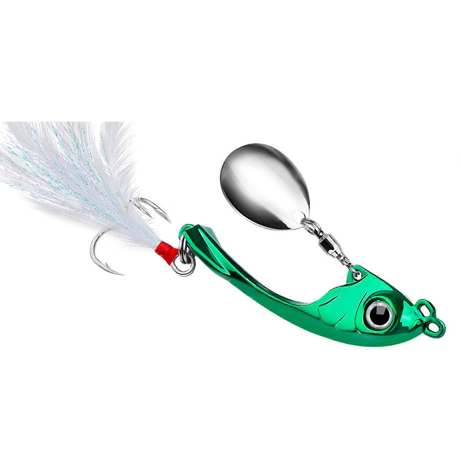 Angelköder Hartmetall Spinner Köder Blinker Köder Barsch Swimbait Federschwanz-Spinner Angelköder für Barschforelle Lachs