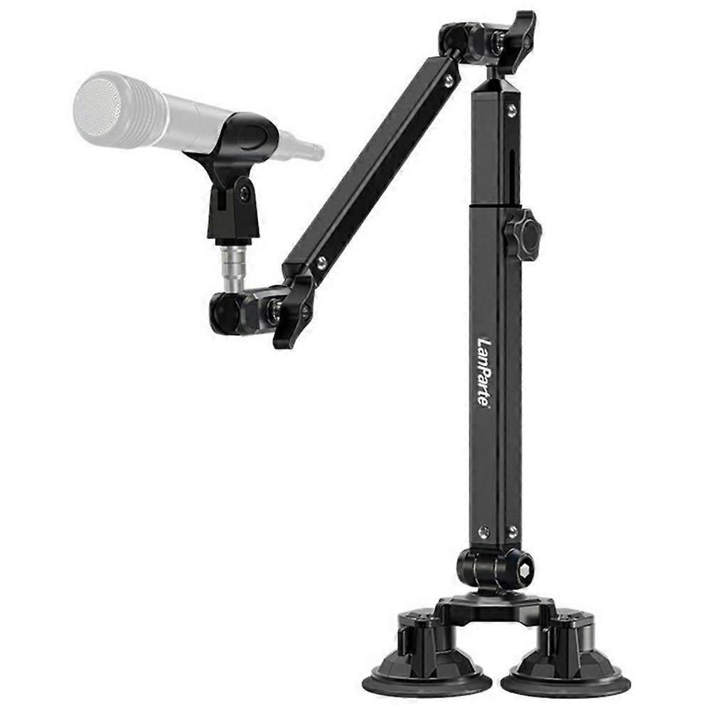 LANPARTE DMS-02 Three Sections Adjustable Heavy Duty Microphone Boom Arm Stand with Suction Cups