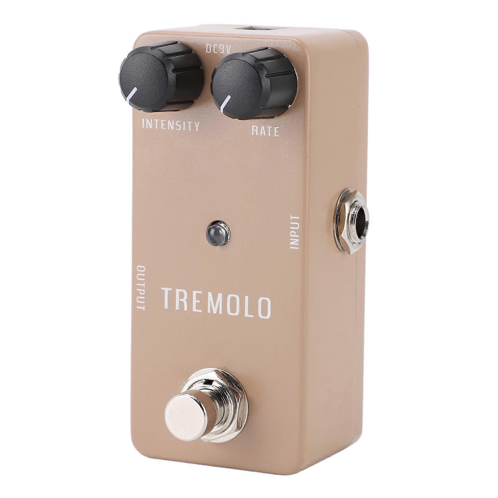 Electric Guitar Tremolo Pedal with True Bypass Single Type Effect Pedal 1Hz‑25Hz Speed Range DC 9V 